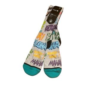Stance Classic Hawaiian phrases or Pidgon Crew Socks with Graphic Design